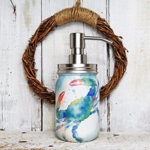 Rainbow Crab Bluecrab Soap Lotion Dispenser